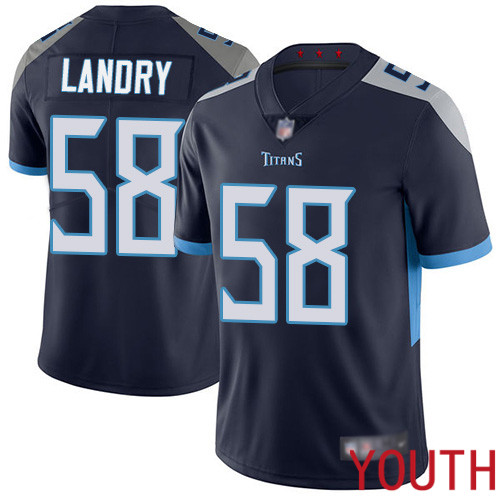 Tennessee Titans Limited Navy Blue Youth Harold Landry Home Jersey NFL Football #58 Vapor Untouchable->youth nfl jersey->Youth Jersey